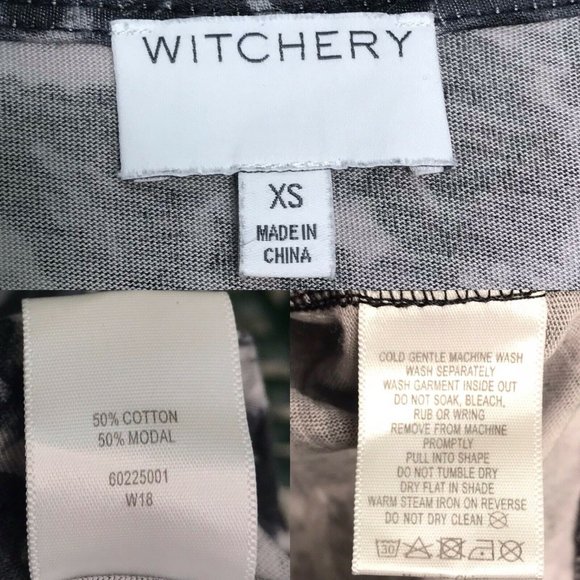 SOLD Witchery Animal Print Crew Neck Top XS - Picture 12 of 12